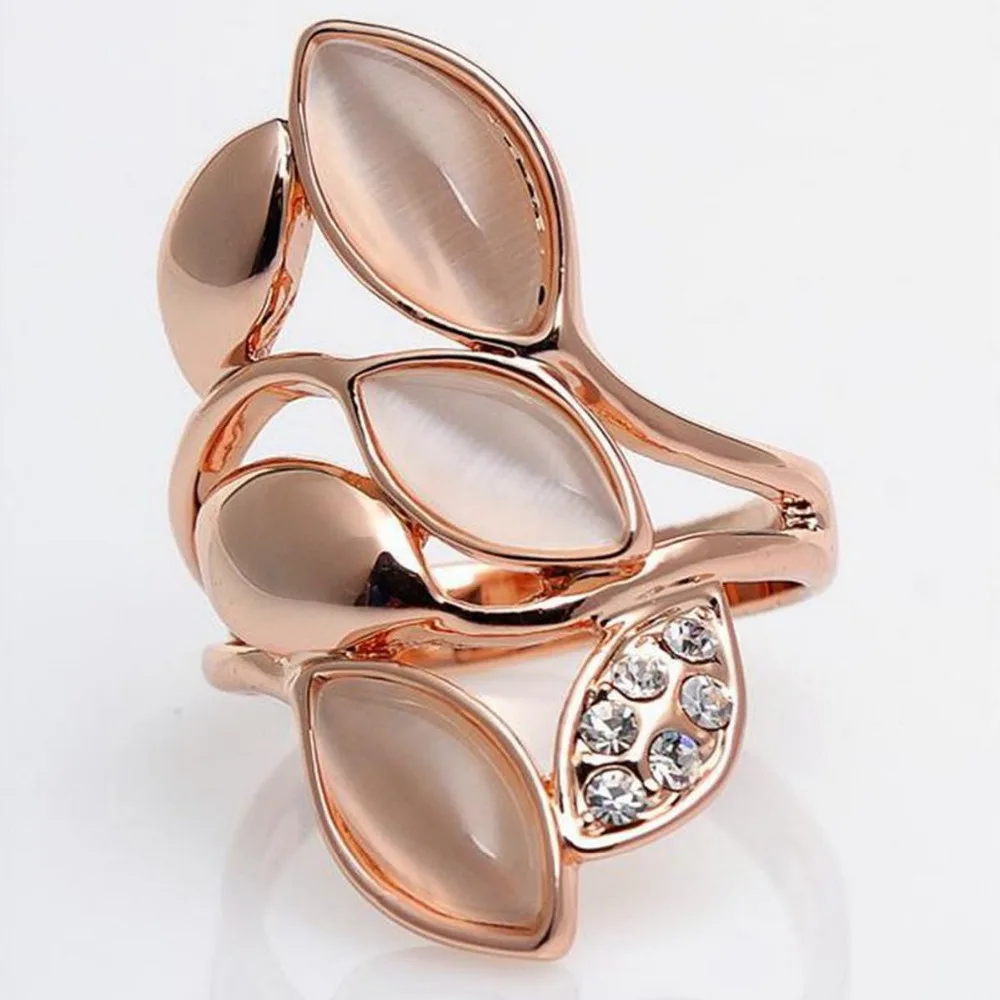 Женское кольцо в форме листа | Украшения и аксессуары