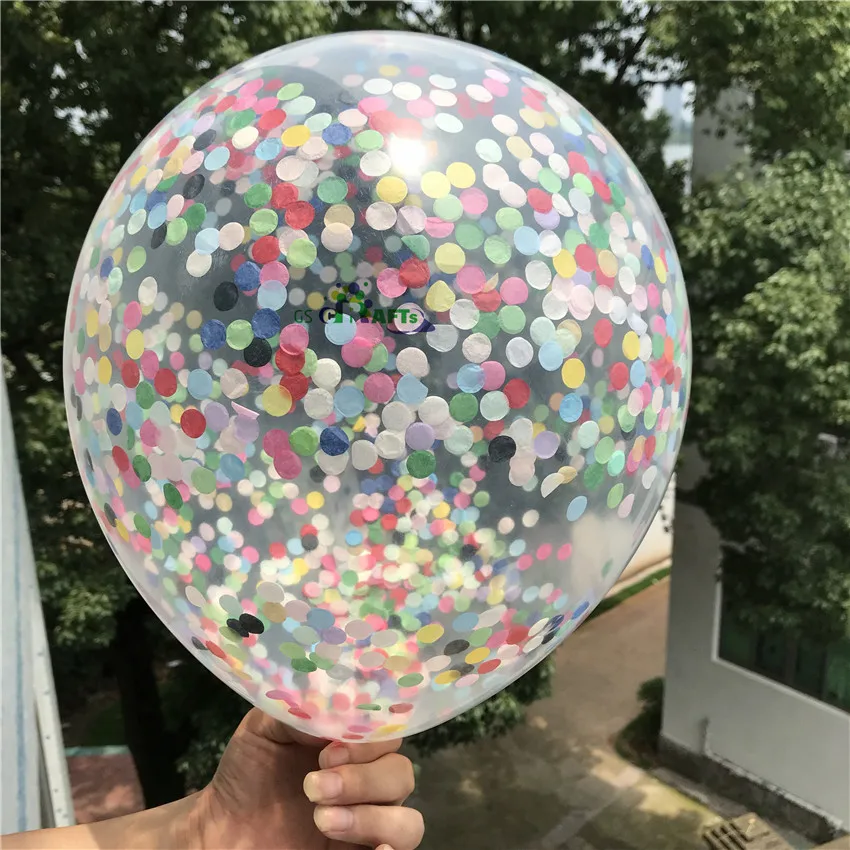 

Латексные шары 12 дюймов с конфетти, набор из 5 штук