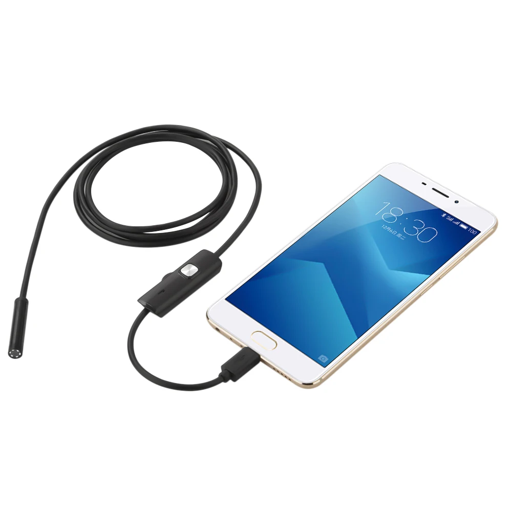 JCWHCAM 5 мм Len 5M Android OTG USB эндоскоп камера Гибкая Змея труба осмотр телефон бороскоп