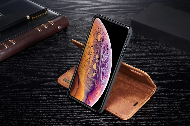 Роскошный чехол из натуральной кожи для Apple IPhone X XS 6S 7 8 Plus SE 11 Pro Max XR откидной Магнитный чехол-бумажник для телефона съёмный корпус