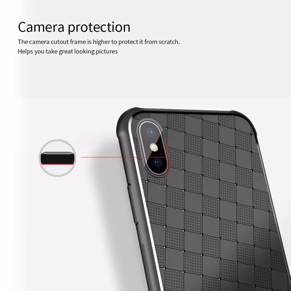 Роскошный брендовый чехол для iphone X NILLKIN мягкая задняя крышка из ТПУ охлаждающий