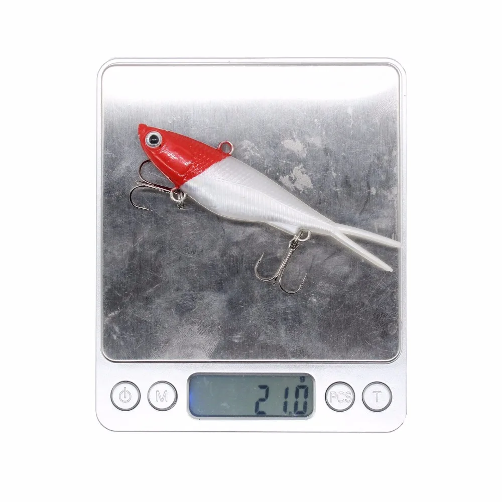 

Ufishing Split Tail Fish Bait 1 Pcs/Lot PVC Fishing Lure 9.5cm 21g VIB Bait New Soft Lure