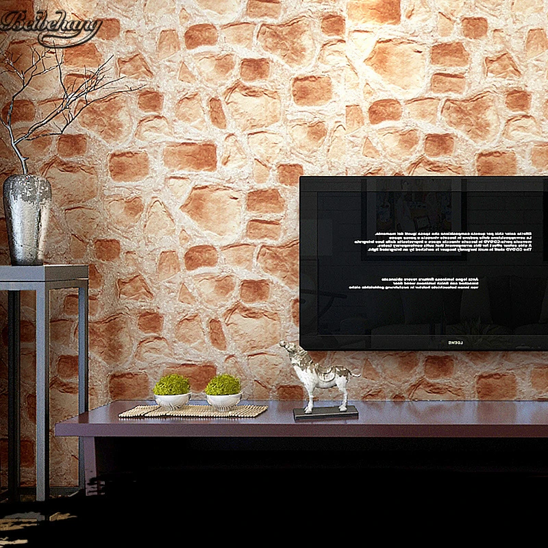 

Современный китайский стереоскопический ретро имитация кирпича обои Ресторан Бар Кофе Кафе скалы булыжник