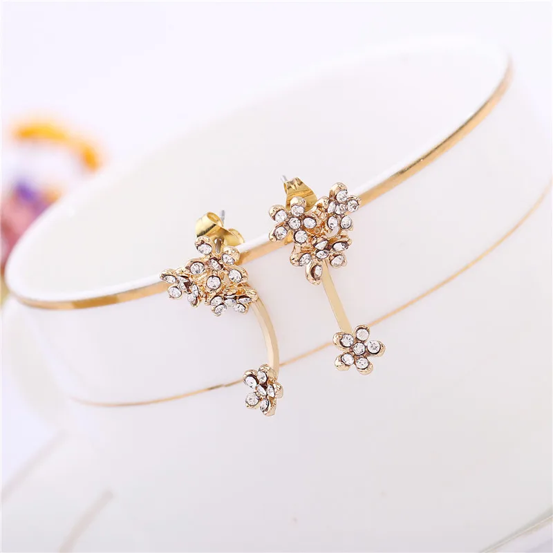 1 пара винтажные позолоченные хрустальные миниатюрные серьги-гвоздики Украшение