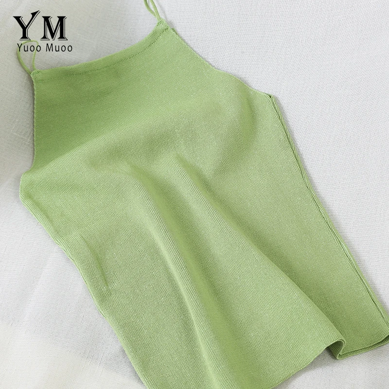 YuooMuoo Korean Style Streetwear Tank Top Women Camis Zipper Design Spaghetti Strap Summer Knitted Vest Top Chic Festival Tops