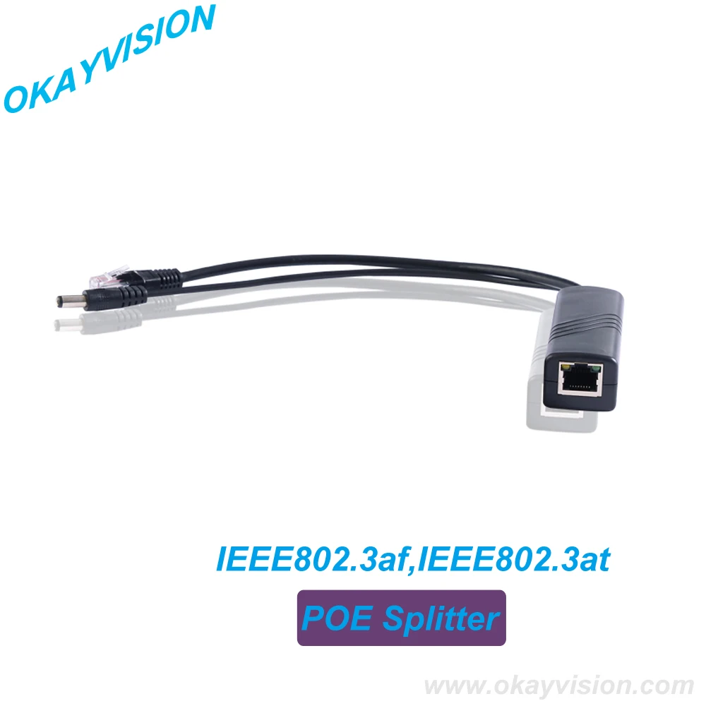 2 шт. Мощность Over Ethernet 10/100 м IEEE802.3af/AT dc44-57v PoE Splitter 12 В 15.4 Вт/ 24 Вт кабель сепаратор для