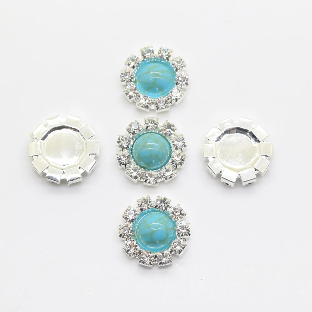 10 шт. круглые бирюзовые пуговицы для украшения волос|rhinestone lot|turquoise rhinestonewedding