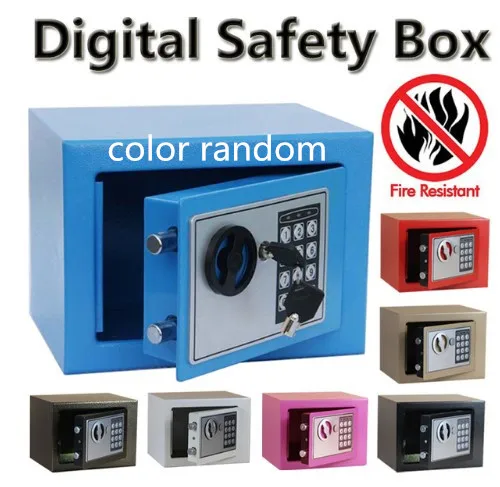 Digital Safe Box Safety Money Gun Electronic Lock Safe Fireproof Safes for Home Strongbox Small Cash Security Lockable Storage