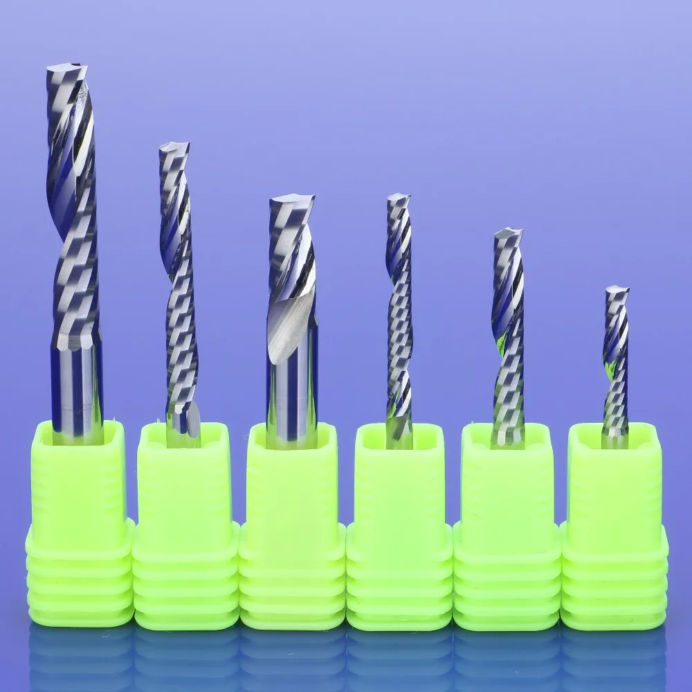 

2Pc 4mm 3A CNC End Mill One Single Flute Spiral Cutter Tugster Steel Router Bit For MDF Carbide Milling Cutter PVC Wood Cutter