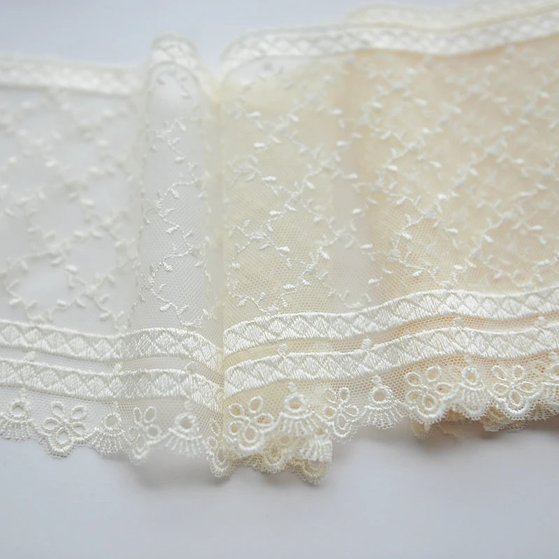 #683 Lace Trim mesh lace ribbon fabrics craft Embroide Net For Sewing Decoration | Дом и сад