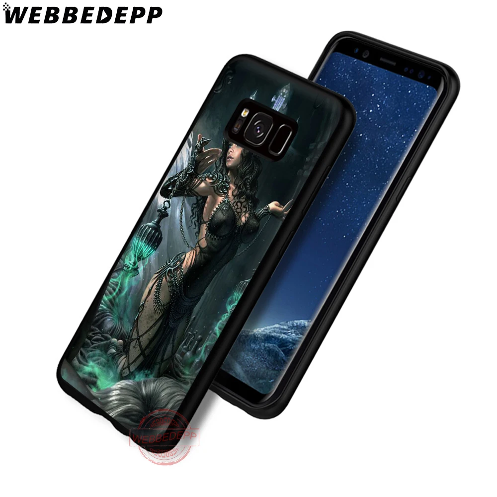 WEBBEDEPP Медуза мягкий чехол для телефона с изображением цветов Samsung S6 S7 край S8 S9 S10