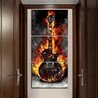 Абстрактный настенный постер с изображением сжигающей гитары для гостиной, прихожей и спальни