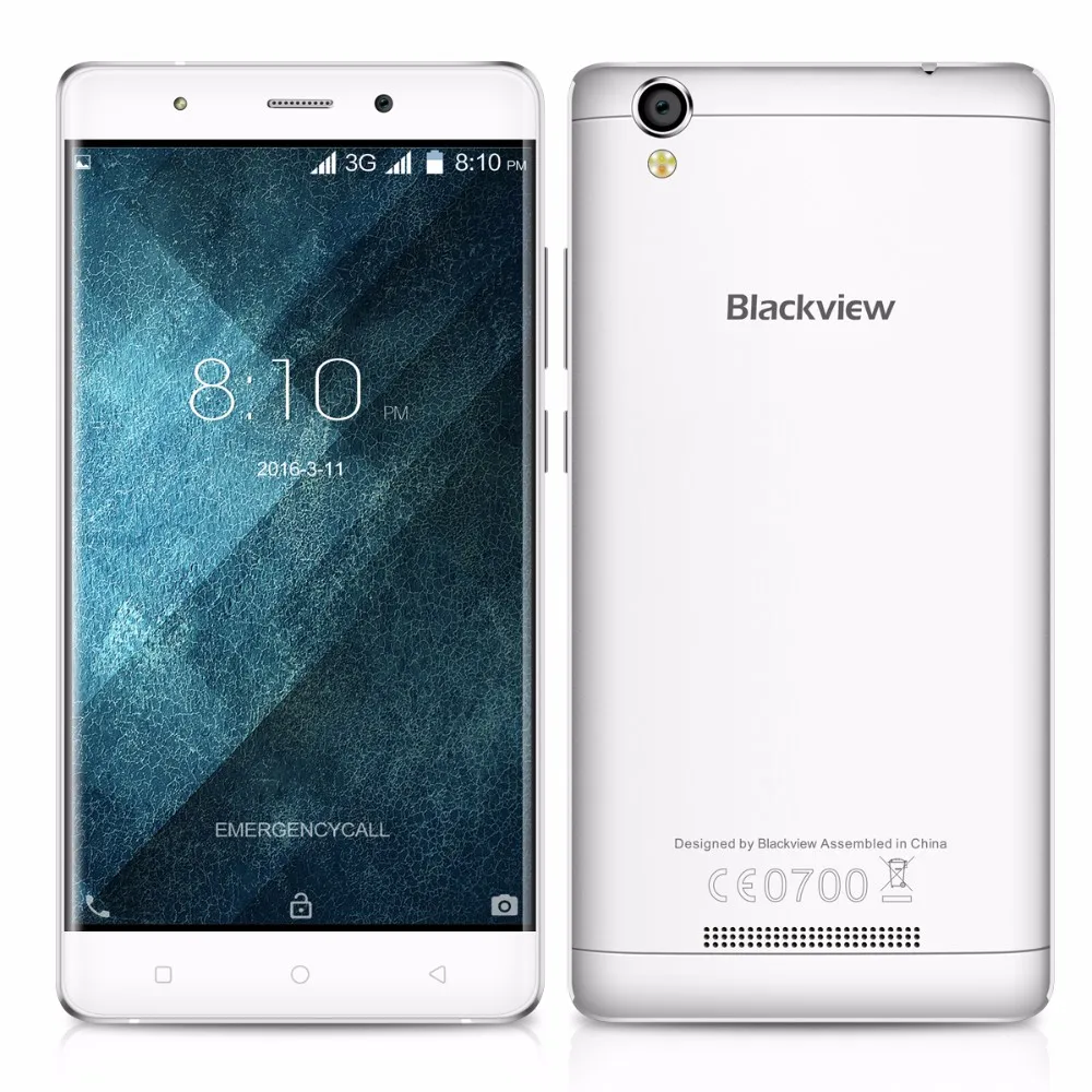 Оригинал blackview a8 мобильный телефон 5.0 дюймов android 5.1 ram 1 ГБ + ROM 8 MMTK6580 Quad Core 1280x720 GPS WCDMA