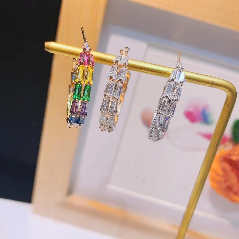 Роскошные необычные геометрические круглые Модные женские серьги HIBRIDE с