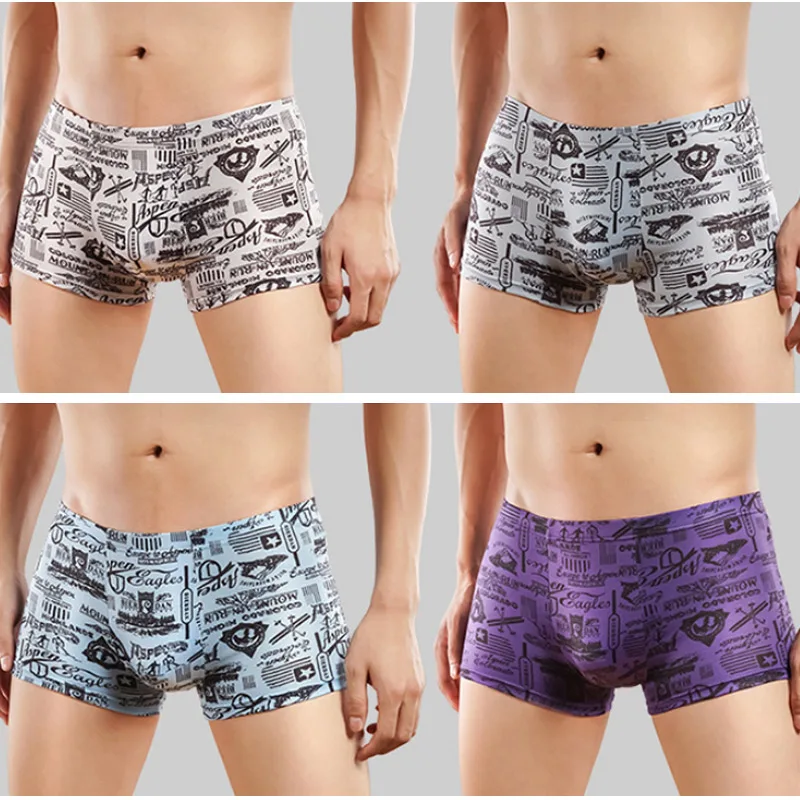 2019 Мужское нижнее белье боксеры шорты сексуальные большого размера мягкий
