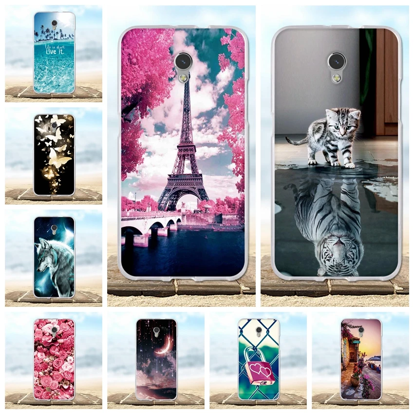 Мягкие TPU Капа для zte лезвие V7/zte V7 5 2 &quotчехол силиконовый цветы мультфильм