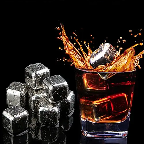 Виски камни Нержавеющая сталь кубики льда применение для вина Soda напитки набор