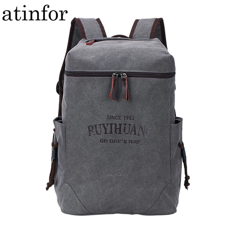 Винтажный холщовый рюкзак atinfor Мужской Дорожный с отделением для ноутбука 16 5