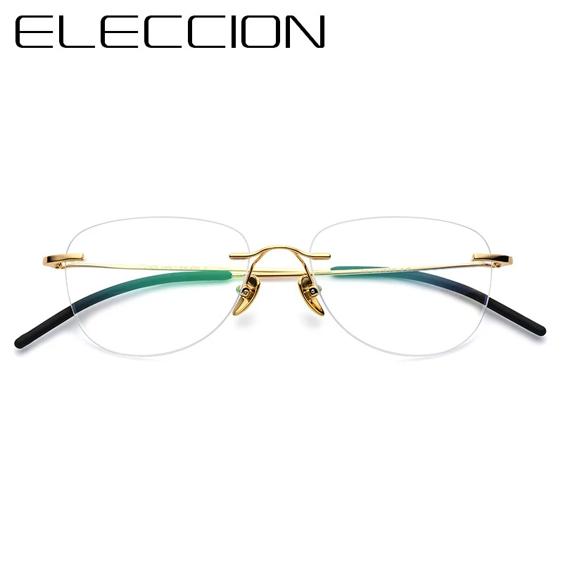 Мужские очки для зрения без оправы Wo титановые близорукости прогрессивные