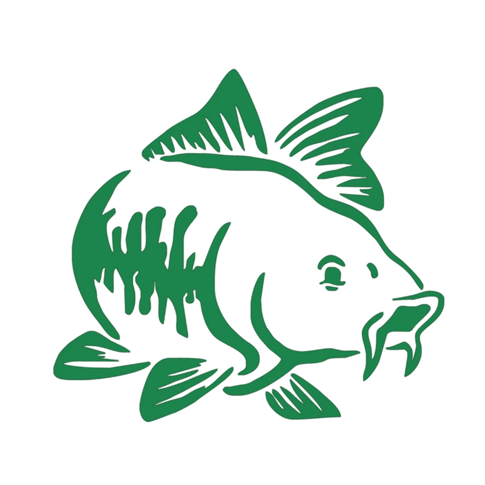Наклейка на автомобиль Carp Fishing Cartoon Animal Pattern размером 20*16 см, 7 цветов, из виниловой пленки, автомобильные аксессуары