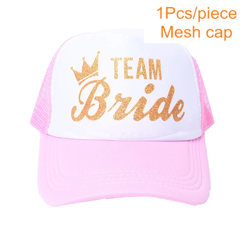 TEAM BRIDE Невеста команда татуировки Бейсбол Кепки девичник вечерние шапка с надписью "Bride To Be" сделай сам "вечерние украшения на День святого Валентина свадебные украшения поставки, W - Цвет: TEAM BRIDE
