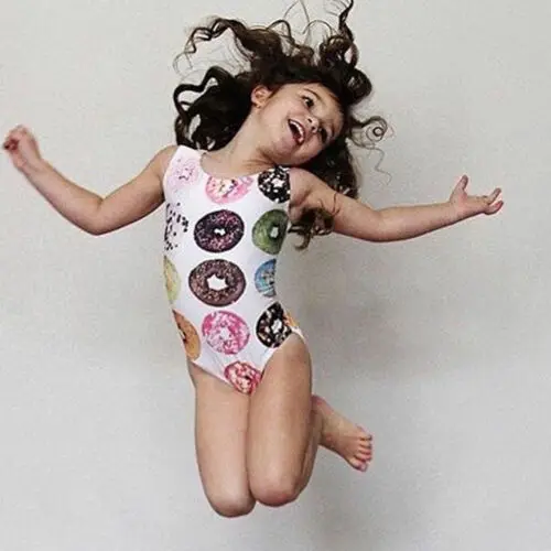 Toddler Kids Girls Donut Swimwear summer cute Lovely One Piece Swimsuit Summer Beachwear Bathing Suit Swimming Costume 1-6Y | Спорт и
