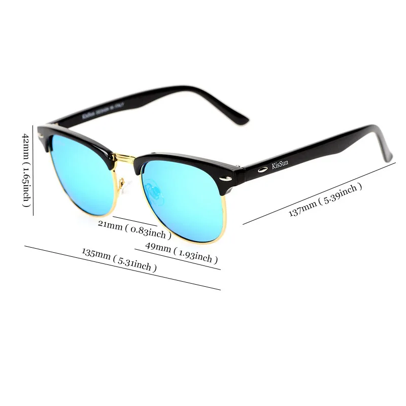 UV400 зеркальные красный луч защиты Sunglass Для женщин зеркало поляризованные очки полу-оправы солнцезащитных очков для Для женщин очки коричневый бренд