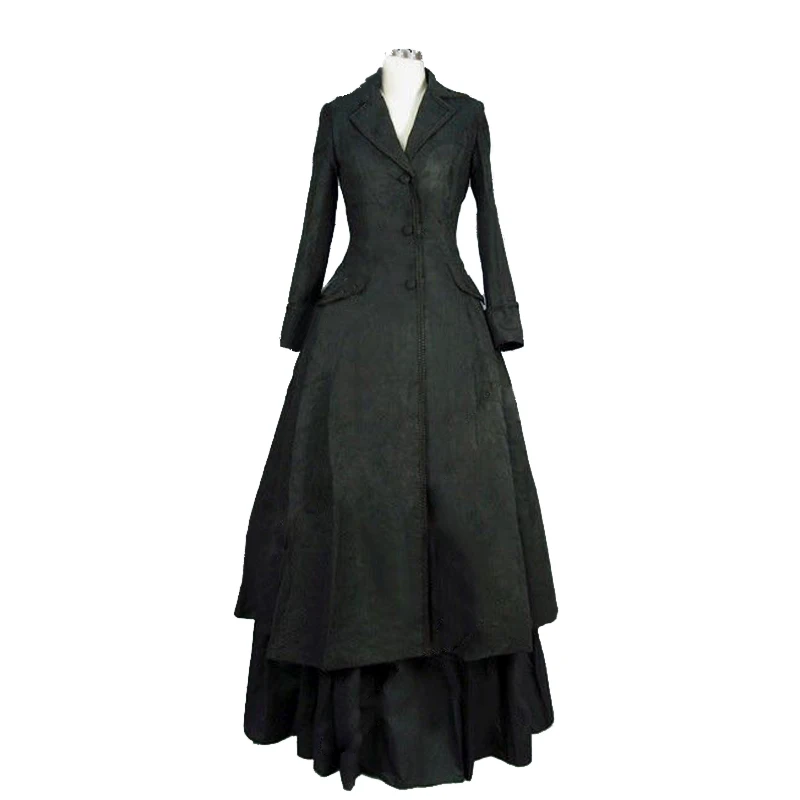 Edwardian Викторианский Даунтон аббатство готическое Черное Платье стимпанк вампир