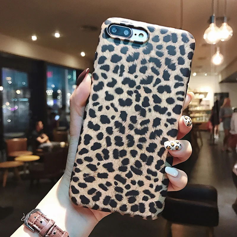 For iPhone XS Leopard case + Tempered Glass Screen protector film &amp Soft Cover for 8plus 7 8 7P XR X Max 6 6S 6SPlus |