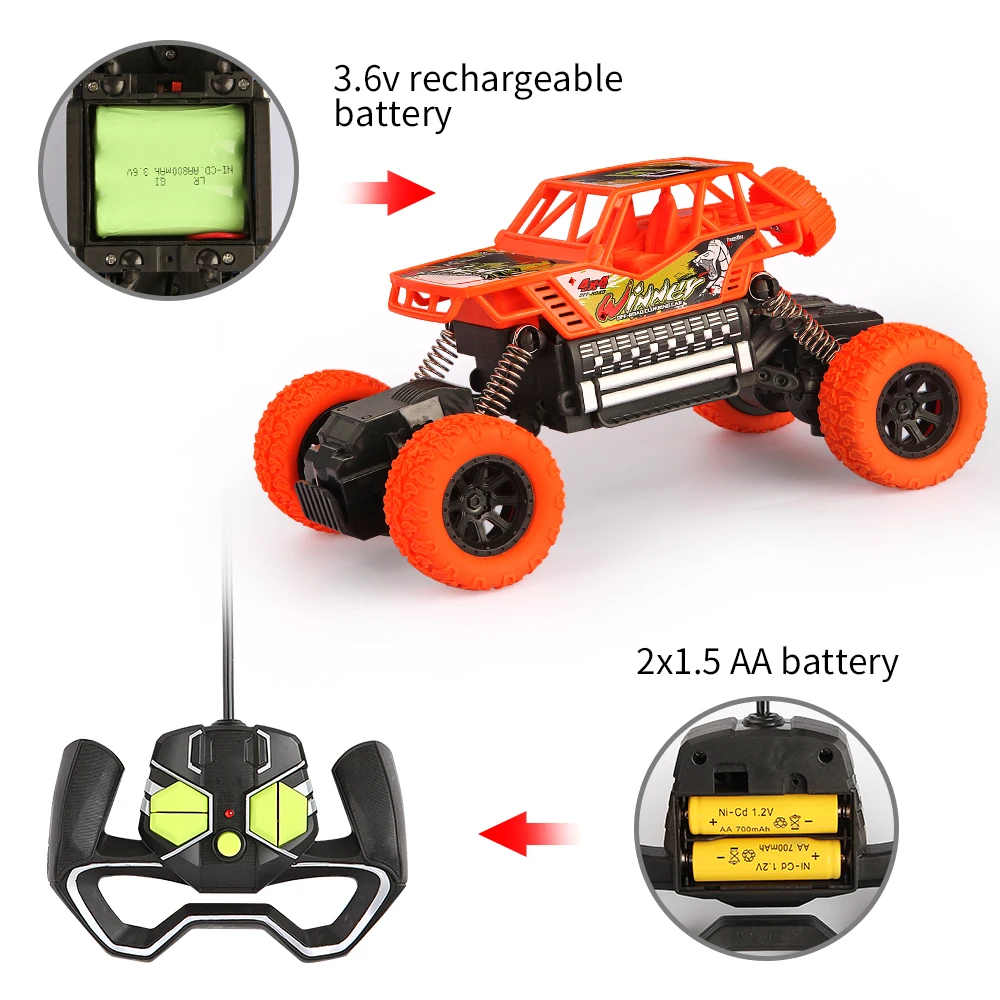 Remote Control Car High Speed Racing Bigfoot RC 4WD Toys 4CH Vehicle Off-Road Truck For Boys Kids Surprise Gift(Orange) | Игрушки и
