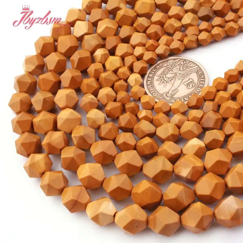 Граненые желтые бусины Mookaite Jaspers из натурального камня 6 8 10 мм для