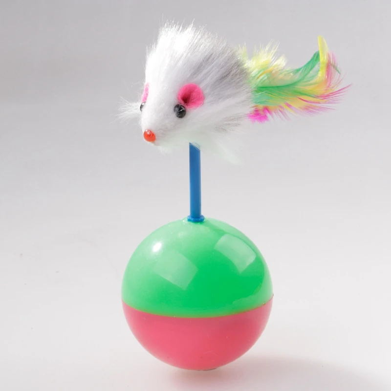 Funny Cat Creative Decompression Intelligence Pets Toy Fur Feather Mouse Tumbler Pet | Дом и сад