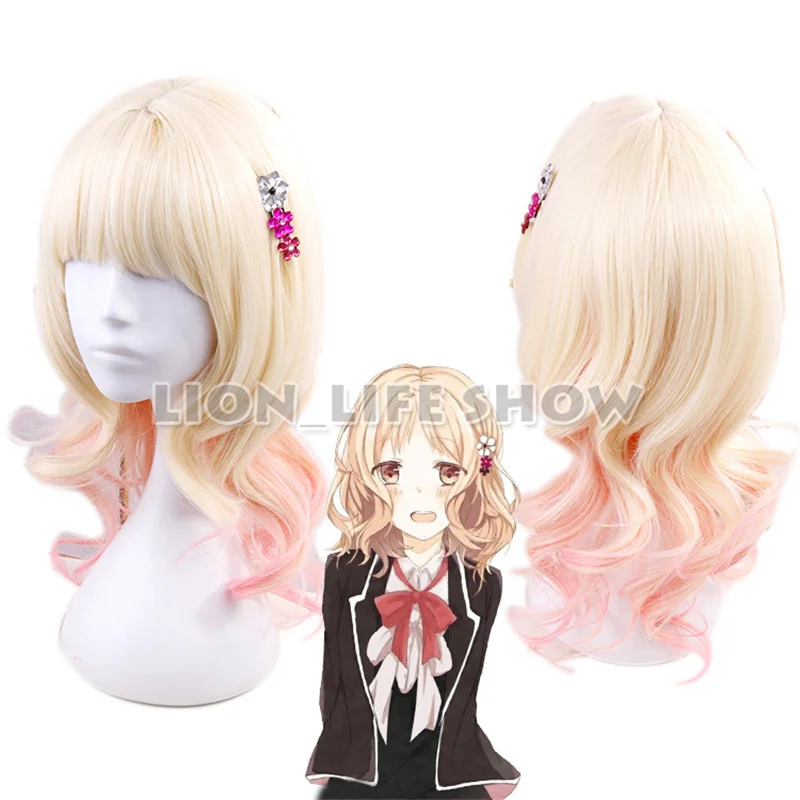 Wig and Hair Clip Diabolik lovers Komori Yui Милая заколка Косплей заколка для волос ручная работа 1 шт - Цвет: Wig and Hair Clip