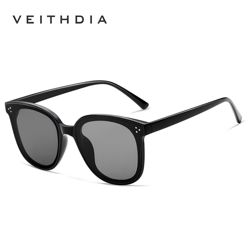 Солнцезащитные очки унисекс VEITHDIA, винтажные брендовые дизайнерские очки с поляризационными фотохромными стеклами, для мужчин и женщин, модель V8510 - Цвет линз: Black