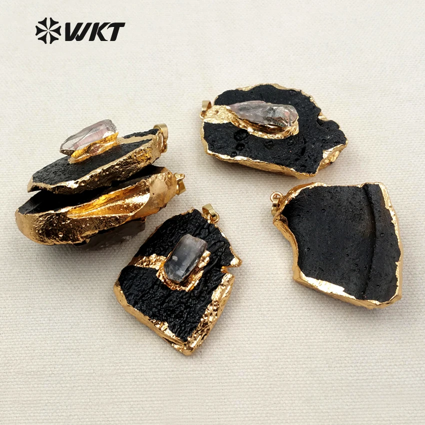 Подвеска с натуральным черным турмалином и хрустальным украшением|black tourmaline|natural
