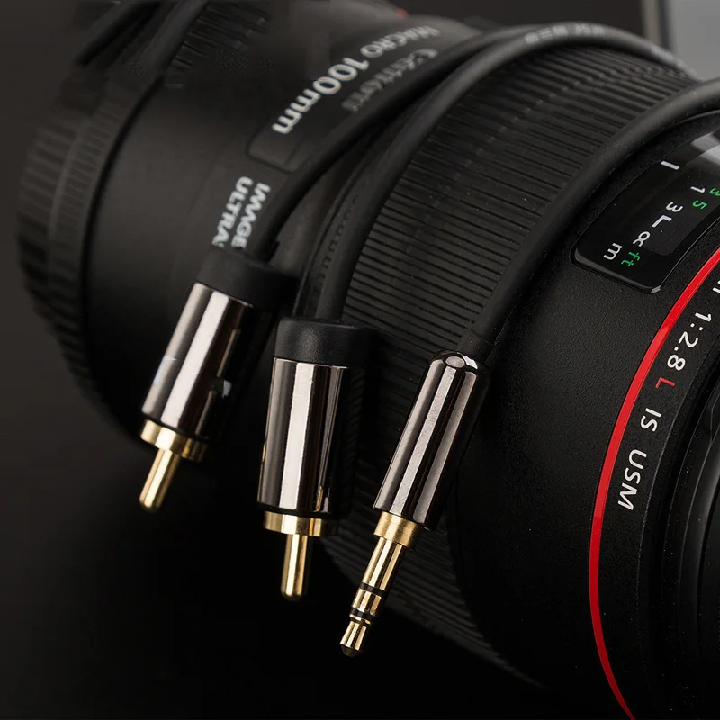 WinAqum Aux аудио 3 5 мм стерео штекер в 2 RCA Jack Y сплиттер кабель для ПК MP3 смартфона