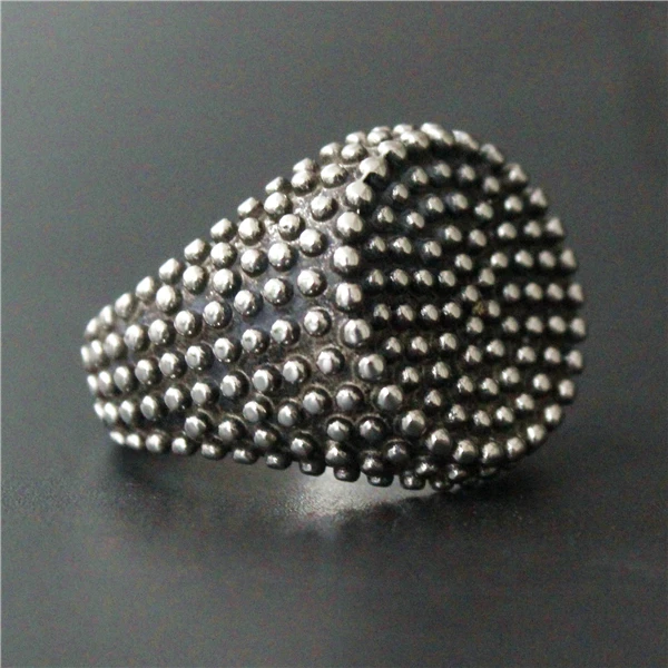 2017 Amazing Style Black Fashion Bumps Round Shape Ring 316L Stainless Steel Women Mens Indian Cool | Украшения и аксессуары