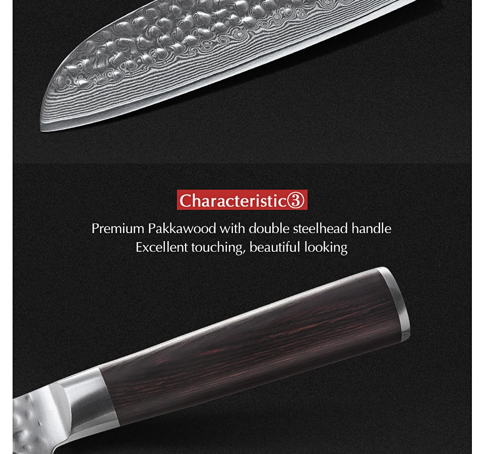 XINZUO 7 дюймов Дамасская сталь кухонные ножи нержавеющая сталь Santoku нож качество японский шеф-повара ломтик ножи Pakkawood ручка