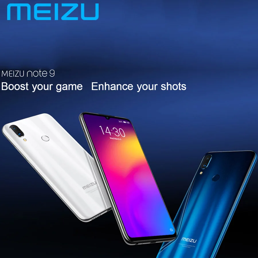 Мобильный телефон MEIZU Note 9 LTE с двумя sim-картами, камера 48 МП, 4 ГБ, 64 ГБ, Snapdragon675, OctaCore, 6,2 дюймов, 1080x2244 p, аккумулятор 4000 мАч, глобальная версия