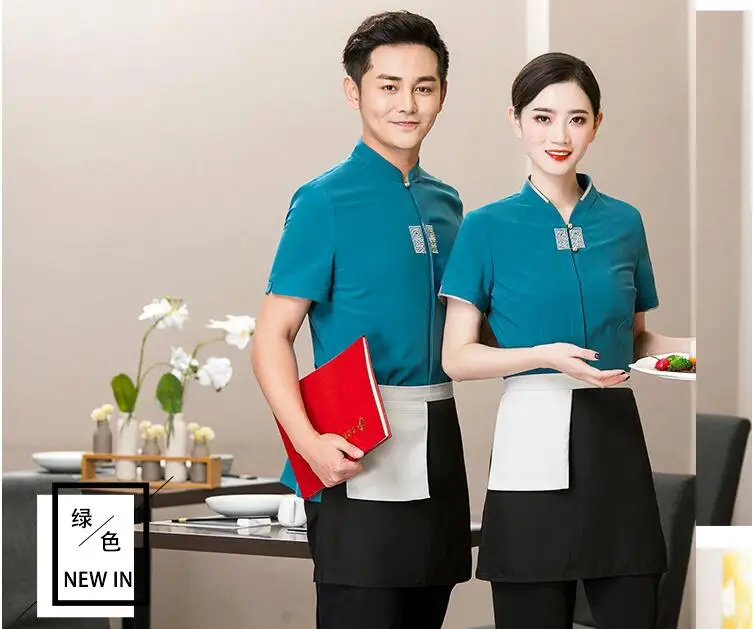 Ресторанах западного стиля официанта Повседневная обувь короткий рукав Модные