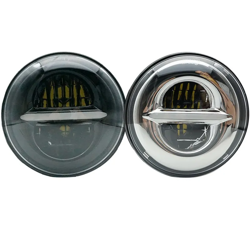 

Black/Chrome 7 Inch Round High/Low lm LED Headlight For Lada 4x4 urban Niva For Jeep Wngler Hummer Land rover defender