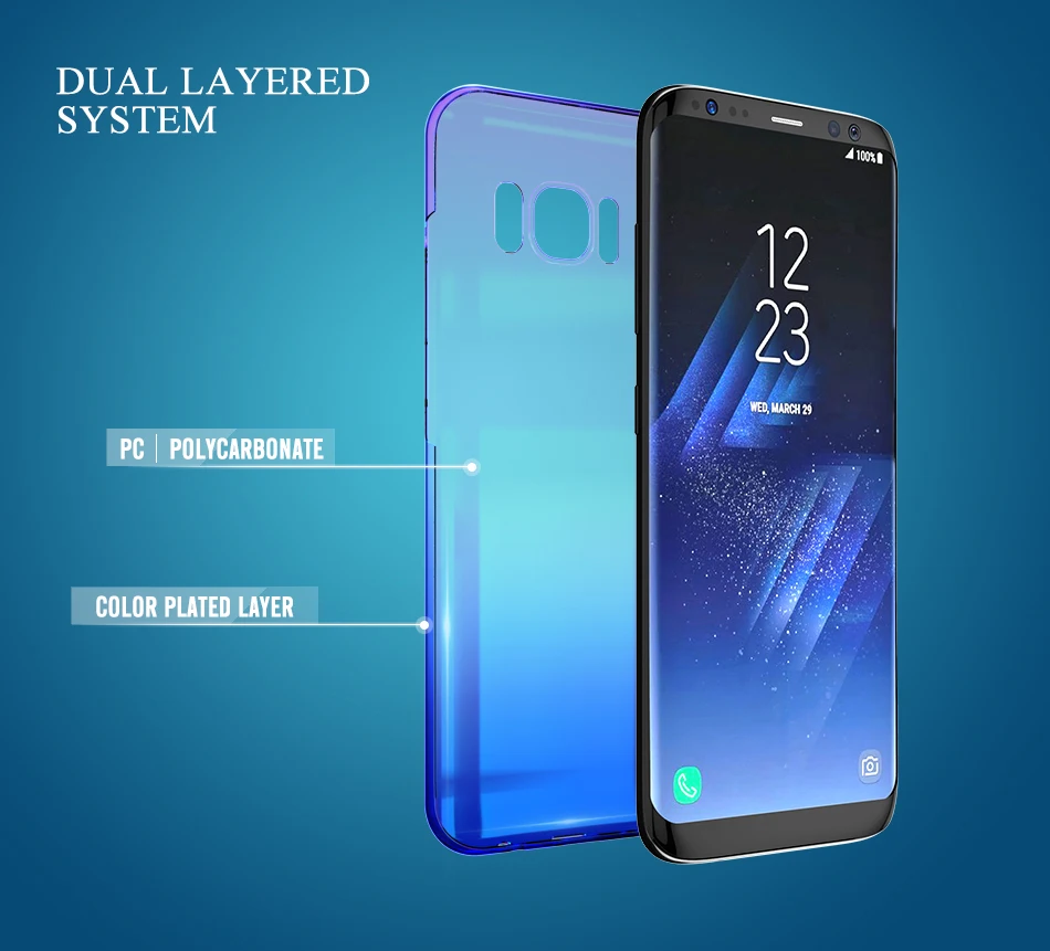 Чехол для телефона Aurora Blue Ray Samsung Galaxy S9 Plus ультратонкий чехол S8 S7 Edge Note 8 9