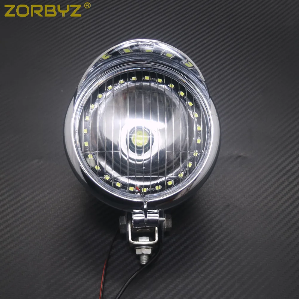 Мотоциклетсветильник хромированная светодиодная противотуманная фара ZORBYZ Angel Eye