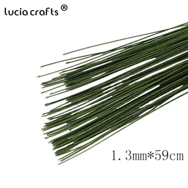 Lucia Crafts 12/24 шт Зеленые Холдинг Цветы стебли DIY чулок цветочные ветви искусственные