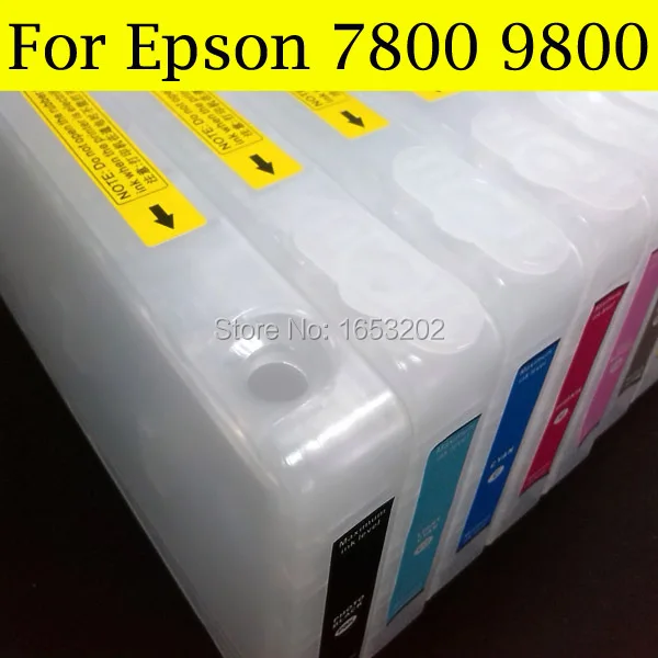 Многоразового картридж для epson 7800 9800 широкоформатный принтер с чип resetter|ink cartridge|ink
