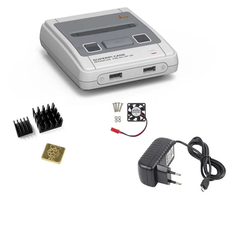 Retroflag SUPERPIE CASE J пластиковая коробка для Raspberry Pi + карта 32 ГБ игровой контроллер 3A