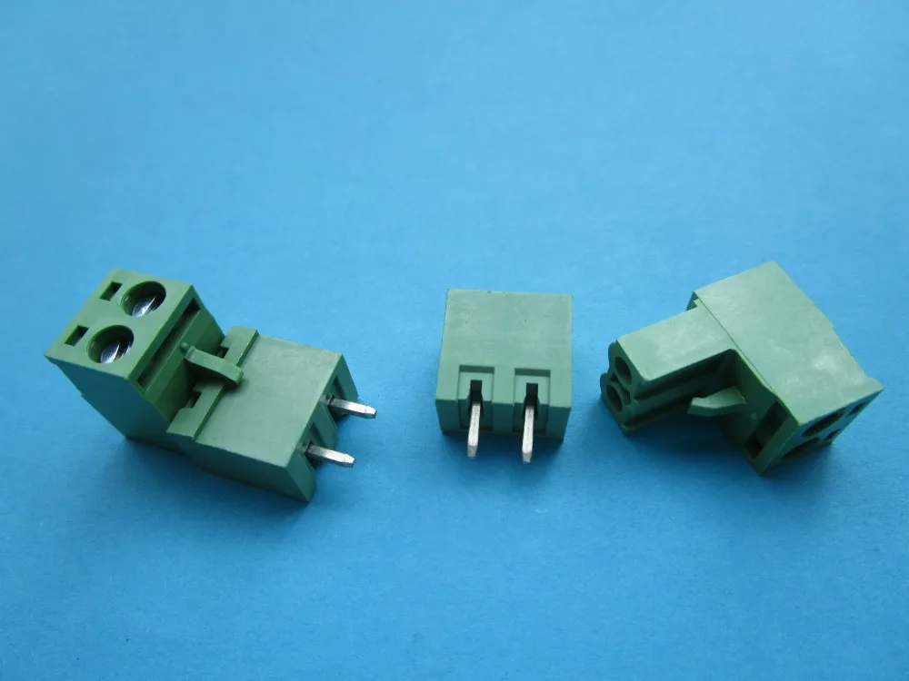 50 Pcs Close Straight 2 pin/way Pitch 5.08mm Screw Terminal Block Connector Green Color Pluggable Type With pin | Обустройство дома
