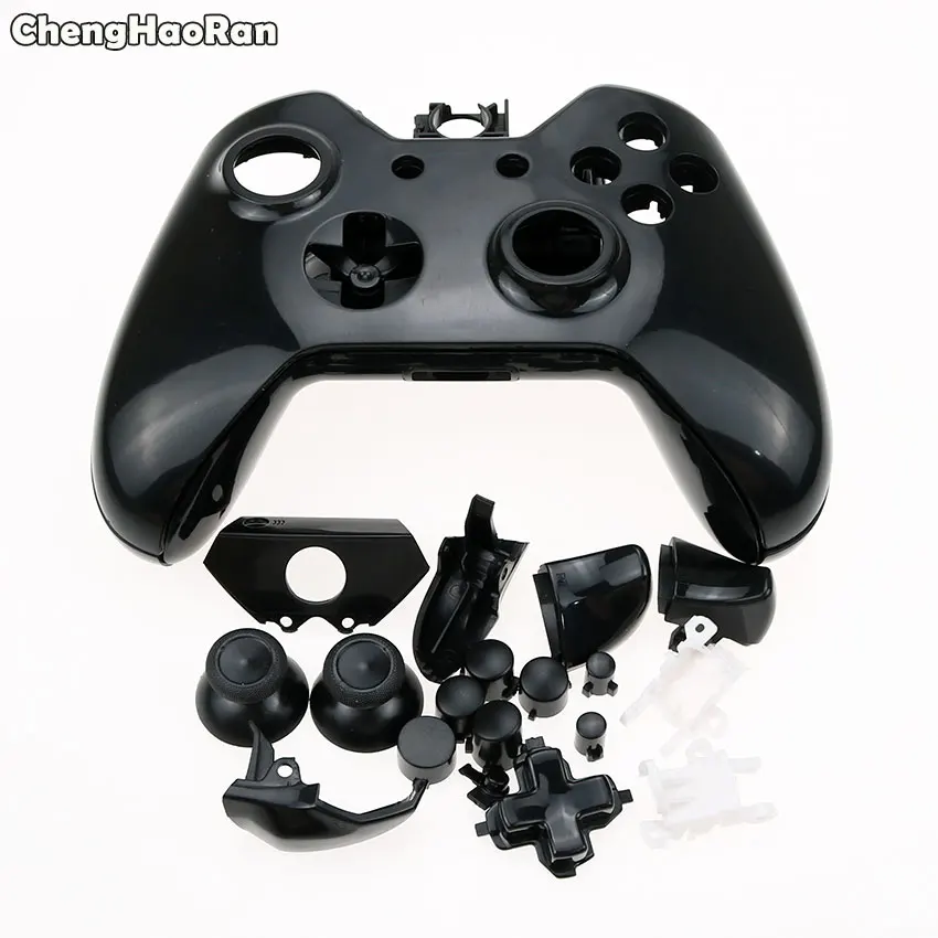 Black ChengHaoRan для microsoft Xbox One Xboxone беспроводной контроллер хромированный полный корпус Оболочка Чехол комплект с кнопкой+ Внутренняя Рамка - Цвет: Black