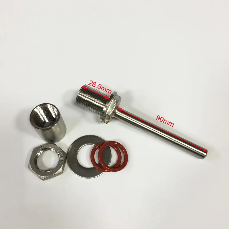 5 &quotL нержавеющая сталь 304 Homebrew чайник Thermowell Weldless 1/2&quot BSP|weldless thermowell|homebrew kettlehomebrew