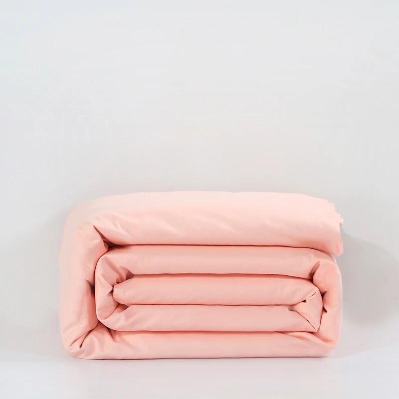Однотонный розовый пододеяльник 100% хлопок двойной полный Королевский размер